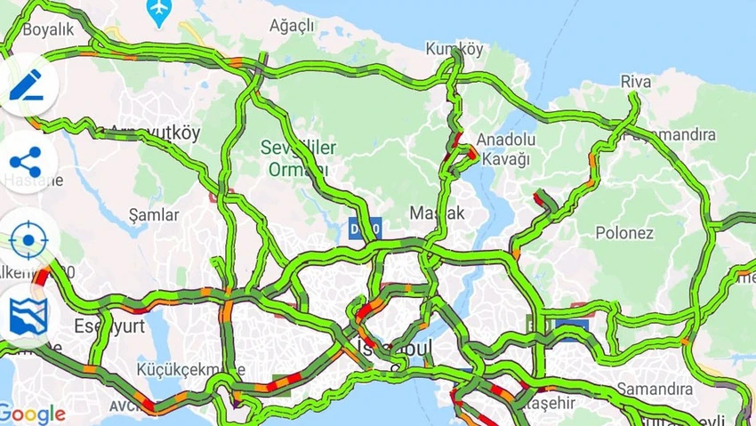 İstanbul trafiğine koronavirüs etkisi