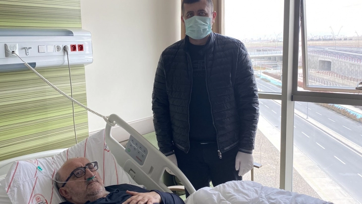 MHP'li Baki Ersoy, koronavirüse yakalanan Veli Altınkaya'yı hastanede ziyaret etti!