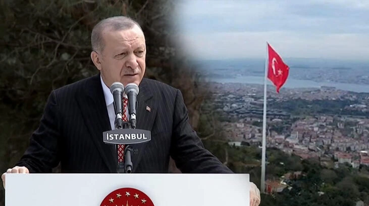 Türkiye'nin en büyük bayrağı törenle göndere çekildi: Erdoğan'dan flaş açıklama