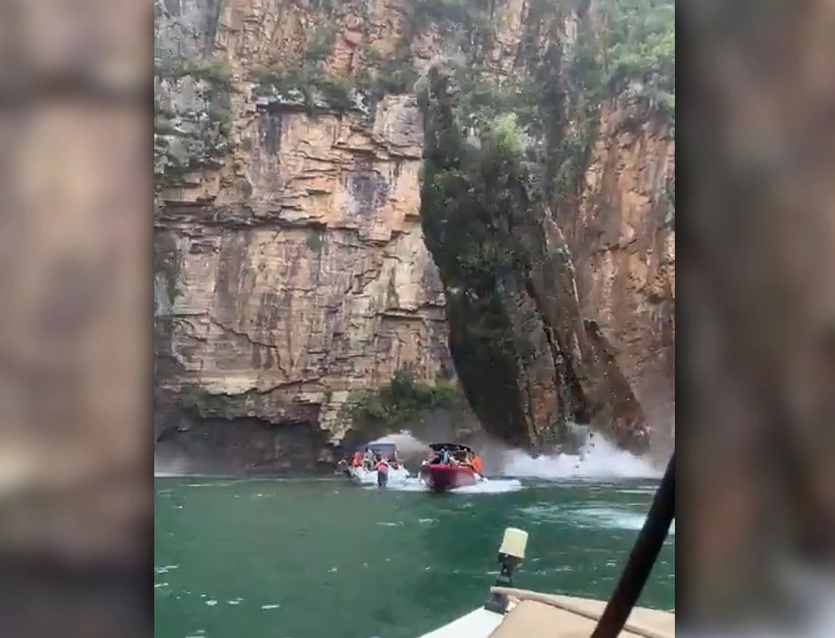 Brezilya'da turist teknesinin üstüne kaya düştü: 10 ölü