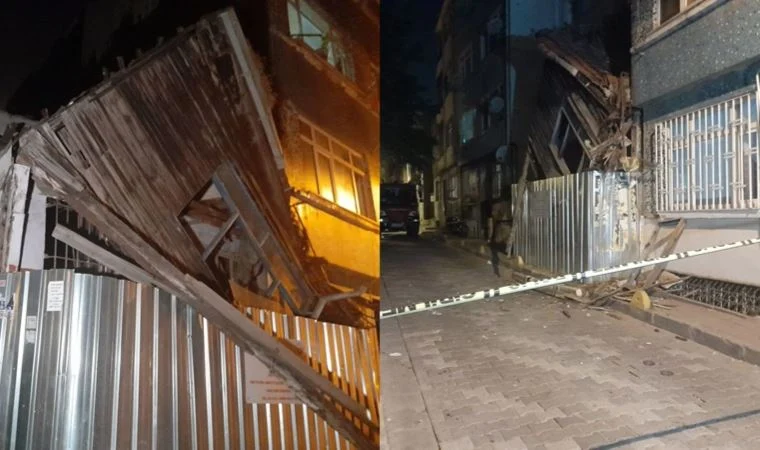 İstanbul'da 2 katlı bina çöktü