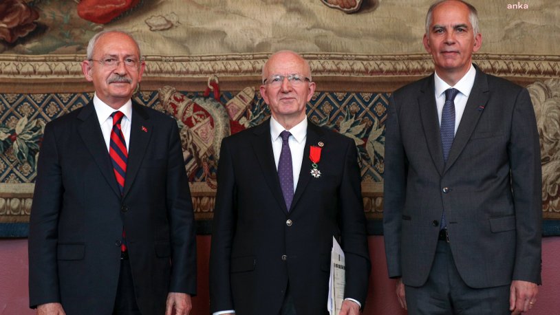Kılıçdaroğlu da törene katıldı; CHP'li Kaboğlu'na Fransa'nın en yüksek dereceli nişanı olan Légion d'honneur verildi