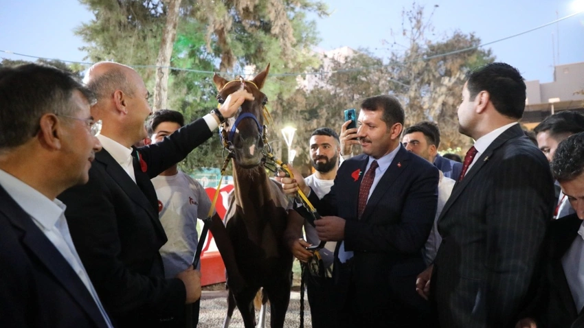 Süleyman Soylu'ya yarış atı hediye edildi